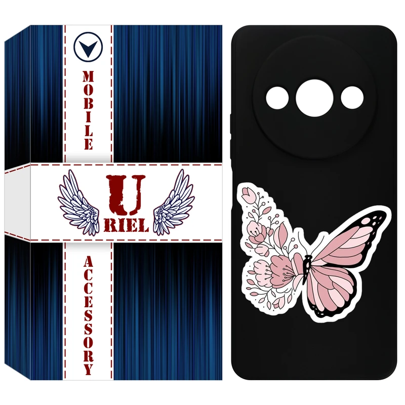 کاور یوریل مدل KSH کد 98 طرح پروانه مناسب برای گوشی موبایل شیائومی Redmi A3 / A3x