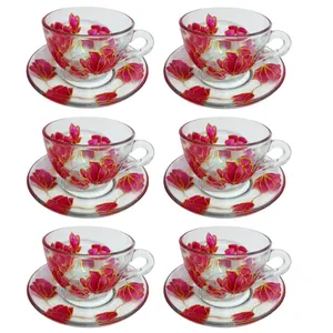 سرویس چای خوری 12 پارچه طرح لاله کد 01