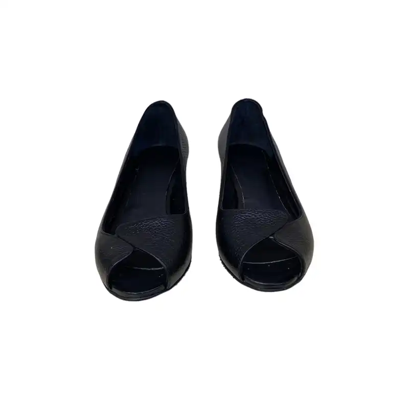 صندل زنانه مدل دو تیکه پاشنه چوب رنگ مشکی