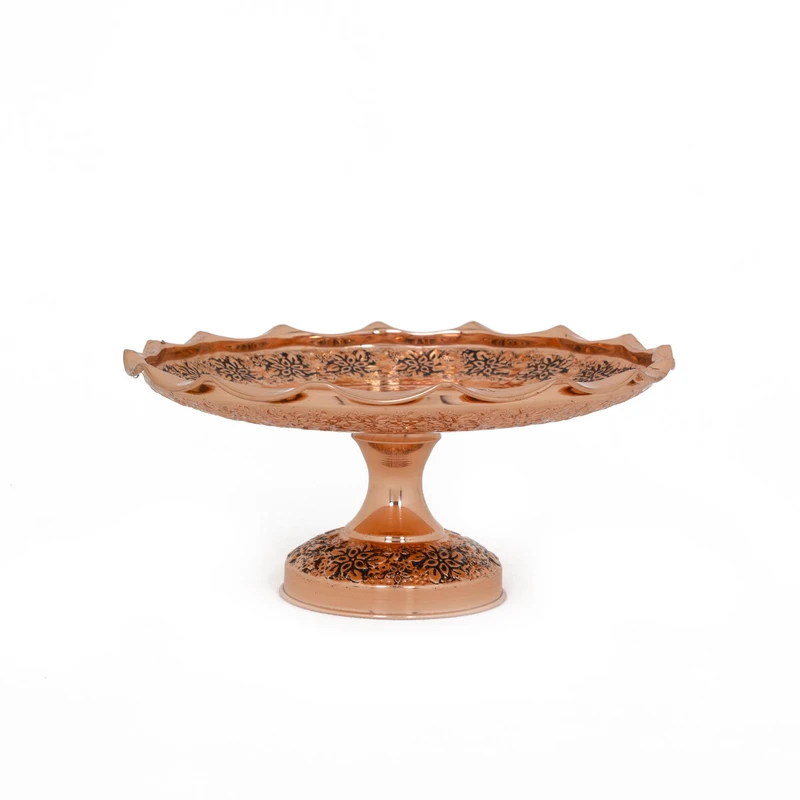 شیرینی خوری مسی مدل رز گل زنجان کد za37629400