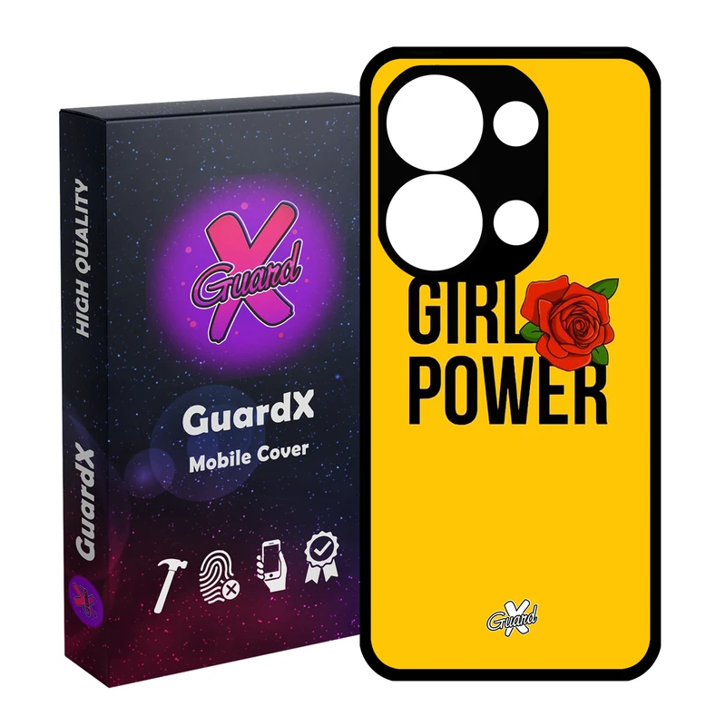 کاور گارد ایکس طرح Girl Power مدل Glass10037 مناسب برای گوشی موبایل شیائومی Redmi Note 13 Pro 4G / Poco M6 Pro 4G