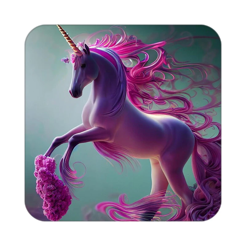 زیر لیوانی کاکتی طرح اسب تک شاخ و یونیکورن مدل mp33142