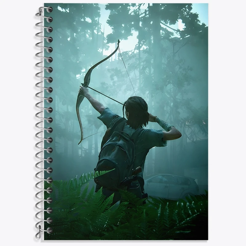 دفتر زبان 50 برگ خندالو مدل دو خط طرح لست آف آس (The Last Of Us) کد F1365