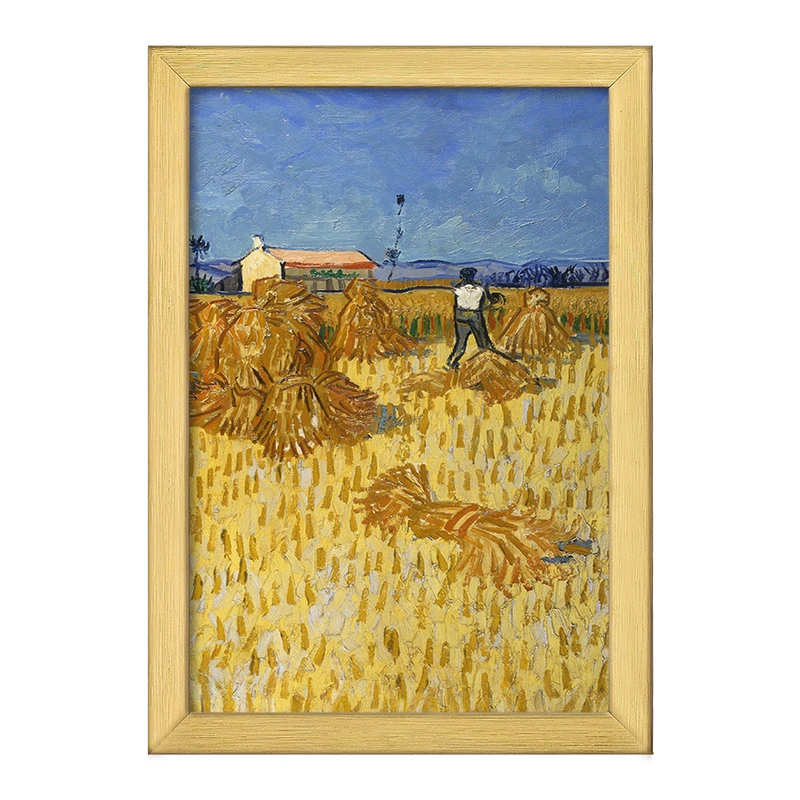 تابلو خندالو طرح برداشت ذرت در پروونس ونسان ونگوگ (Van Gogh) کد 36787