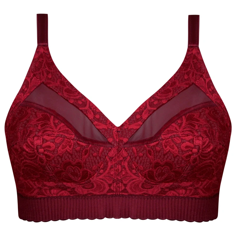 سوتین زنانه ماییلدا مدل دانتل بدون فنر طرح پروانه کد 5058