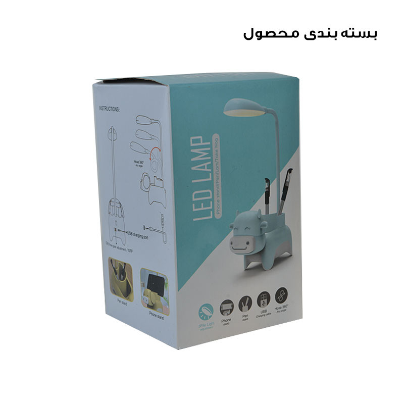 چراغ مطالعه مدل شارژی طرح خوک کد YX801