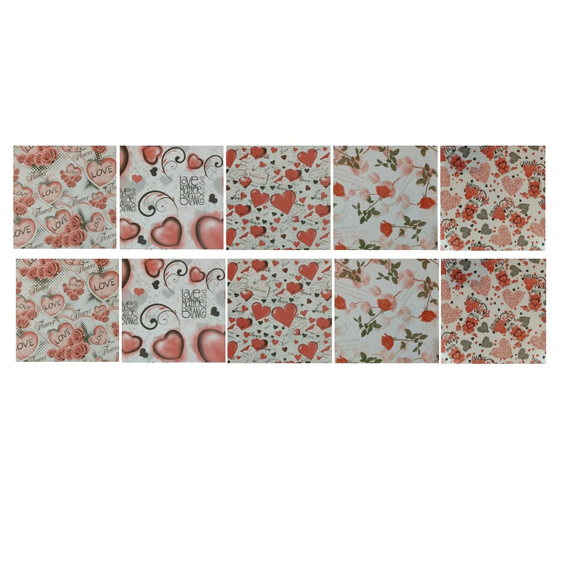 کاغذ کادو مدل شاخه گل بسته 10 عددی