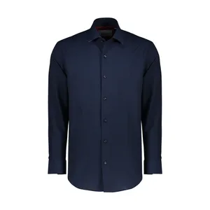  پیراهن آستین بلند مردانه بِیس مدل شامره رنگ سرمه ای