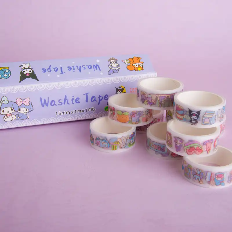 چسب نواری مدل واشی طرح ملودی و کرومی عرض 1.5سانتی متر بسته 10 عددی