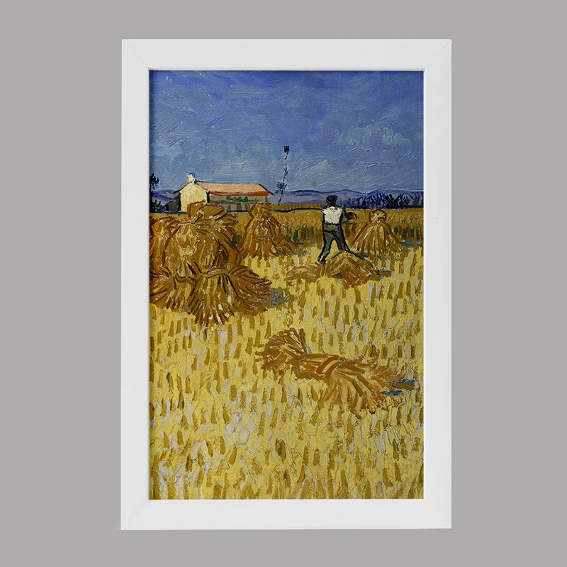 تابلو خندالو مدل برداشت ذرت در پروونس ونسان ونگوگ (Van Gogh) کد 36787