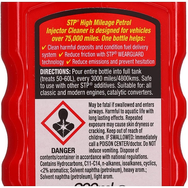 مکمل بنزین اکتان بوستر و انژکتور شوی اس تی پی مدل پلاس حجم 200 میلی لیتر