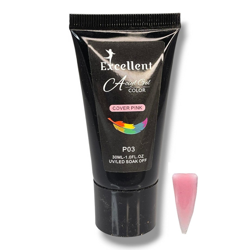 پلی ژل کاشت ناخن اکسلنت مدل P03 حجم 30 میلی لیتر