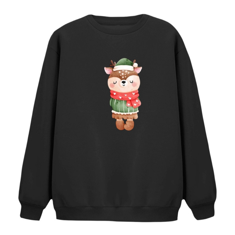 سویشرت زنانه مدل گوزن کریسمس کد 17