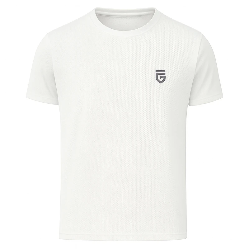 تی شرت ورزشی آستین کوتاه مردانه ج مدل T.SH.SMPL.WH001