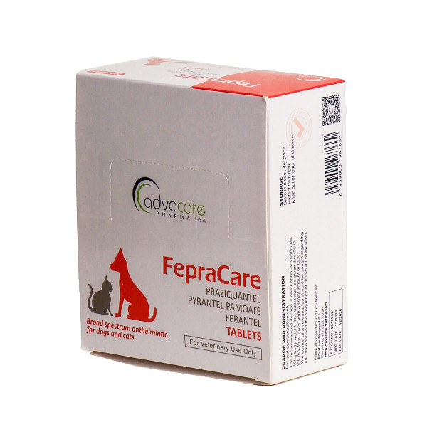 قرص ضد انگل سگ و گربه ادواکر مدل fepracare بسته 10 عددی