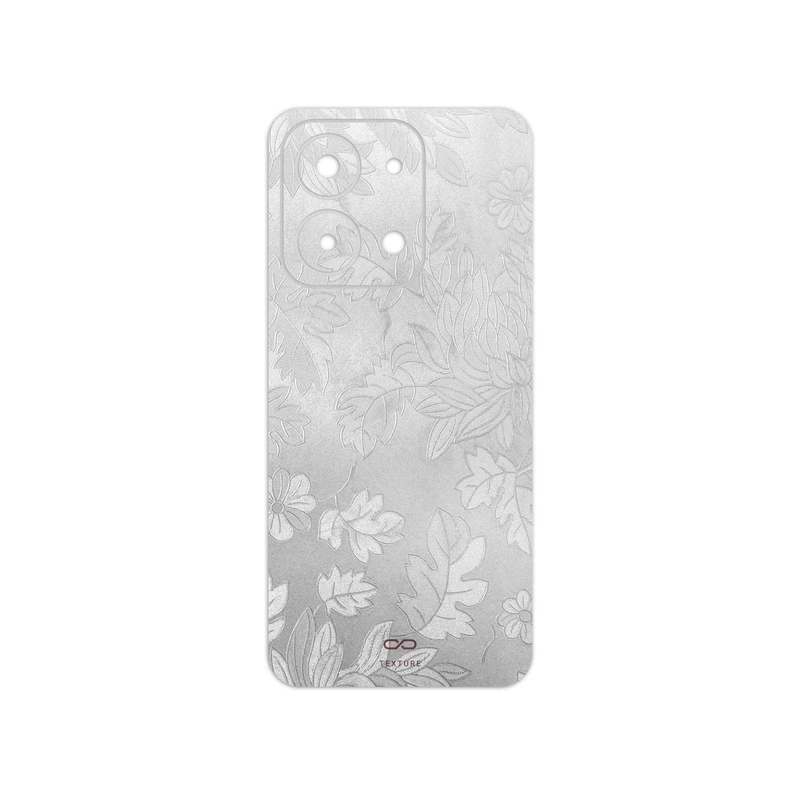 برچسب پوششی ماهوت مدل Silver-Wildflower مناسب برای گوشی موبایل شیائومی Redmi 15C 4G