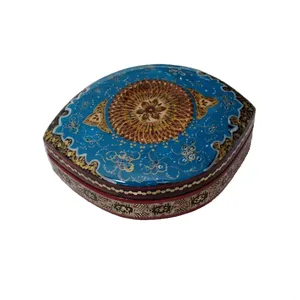 جعبه جواهرات خاتم کاری مدل بیضی رو اسلیمی کد 22