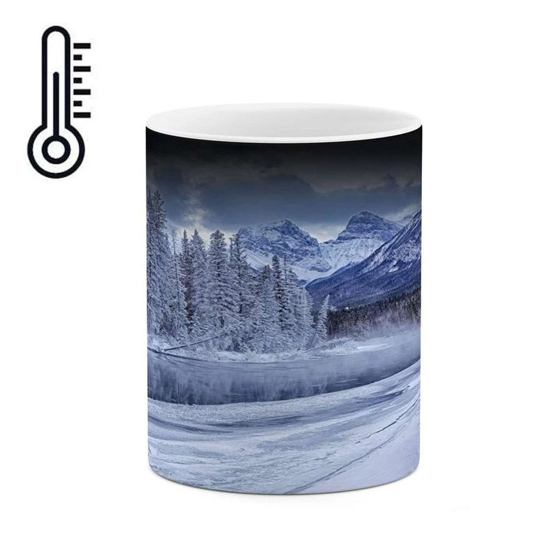 ماگ حرارتی کاکتی مدل منظره برفی کد mgh15014