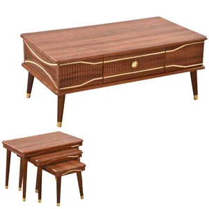 میز پذیرایی میز چوب مدل آرکو مجموعه 4 عددی