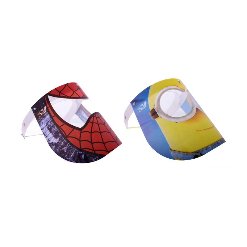شیلد محافظ صورت کودک دکتر اسکات مدل مینیون و مرد عنکبوتی مجموعه 2 عددی