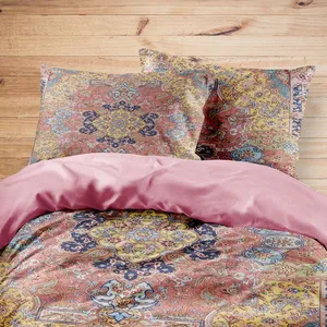 سرویس روتختی مدوپد طرح فرش قم لچک و ترنج مدل C-Ghom018 یک نفره 4 تکه