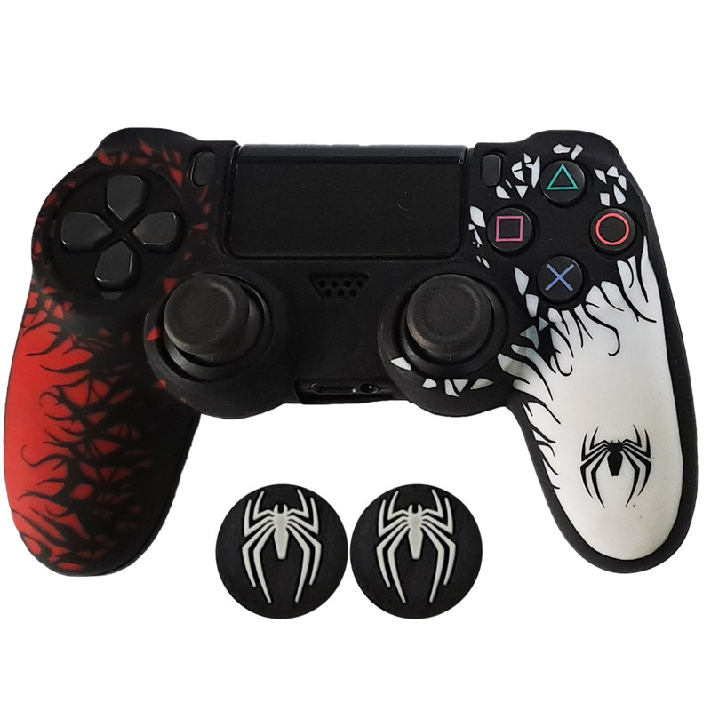 محافظ دسته پلی استیشن ۴ مدل Spider PS4366 به همراه روکش آنالوگ