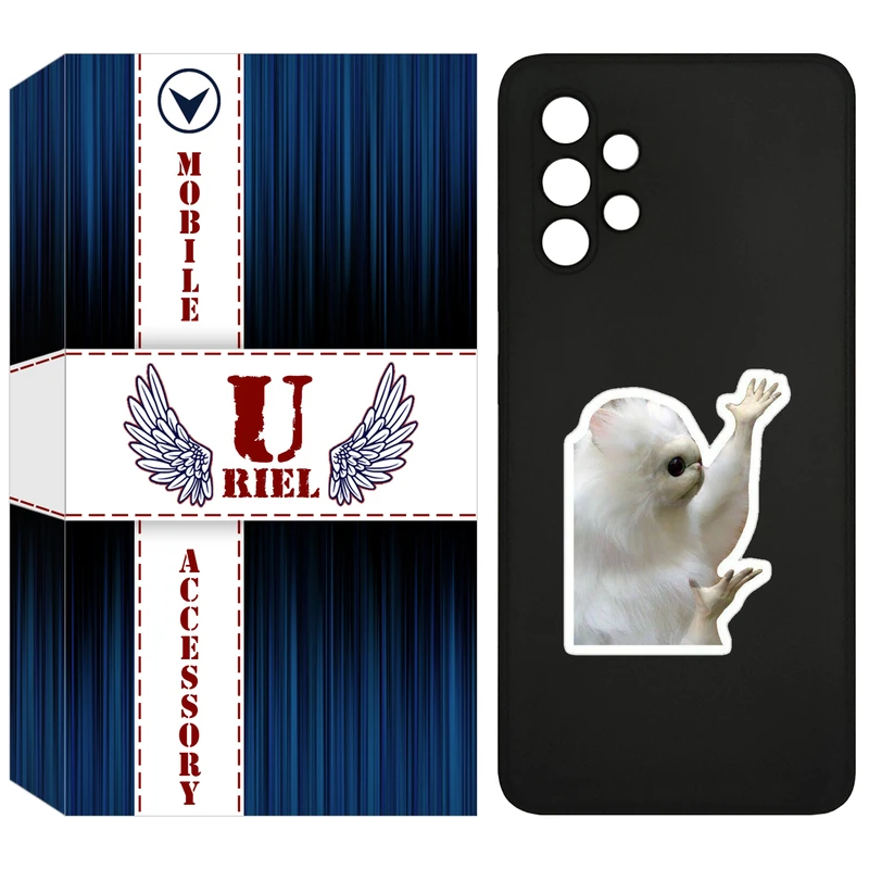 کاور یوریل مدل KSH کد 89 طرح میمون سفید مناسب برای گوشی موبایل سامسونگ Galaxy A32 4G