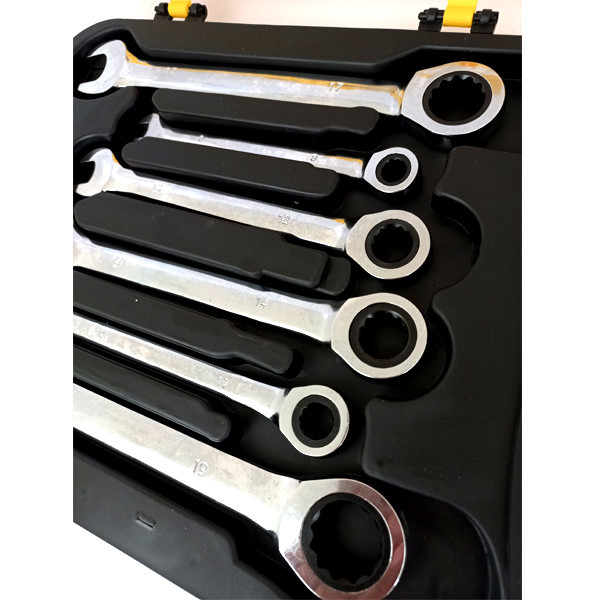 آچار جغجغه ای تیانمو مدل TM_7 مجموعه 7 عددی آچار جغجغه ای تیانمو مدل TM_7 مجموعه 7 عددی