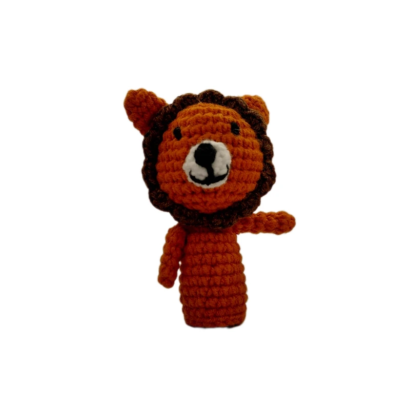 عروسک بافتنی مدل انگشتی شیر جنگل