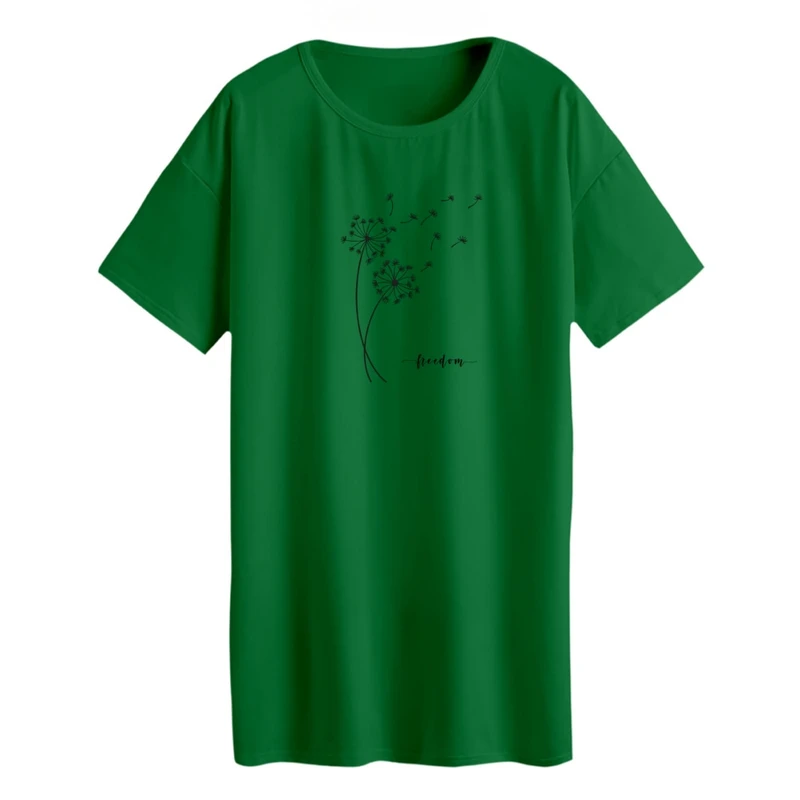 تی شرت لانگ زنانه مدل قاصدک کد 1