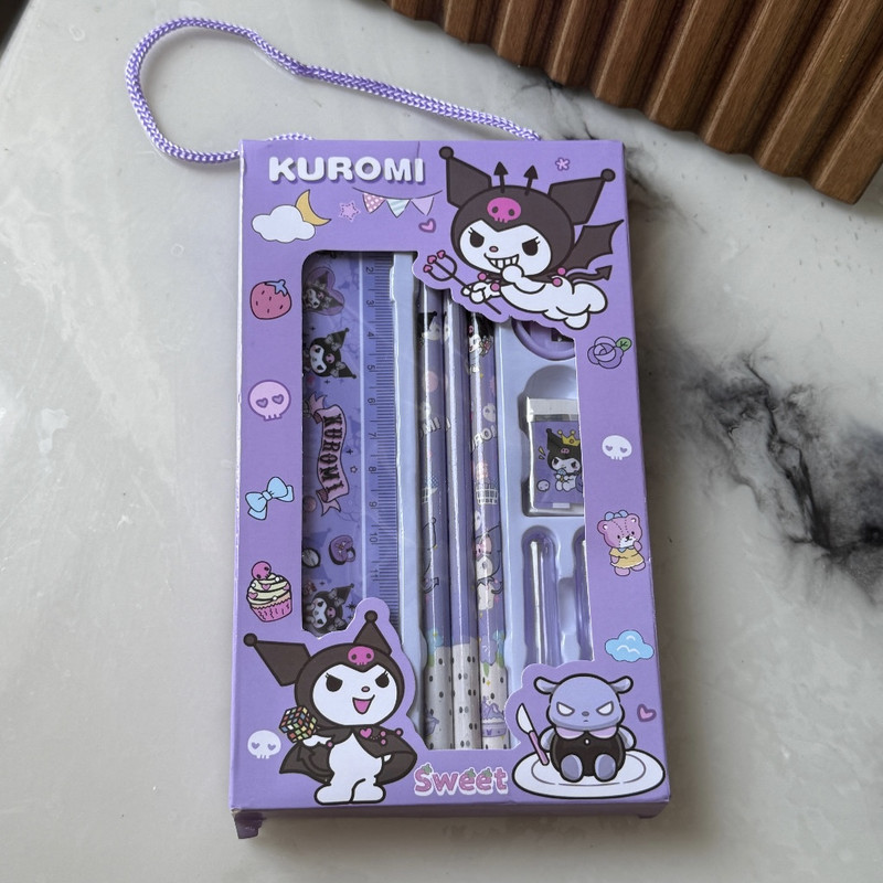 بسته لوازم تحریر مدل کرومی مجموعه ۸ عددی