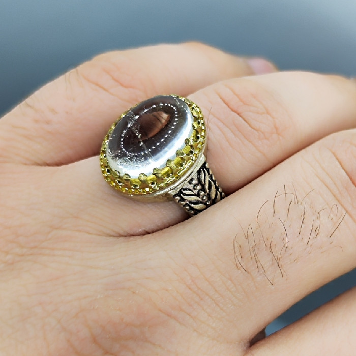 انگشتر نقره مردانه مدل در نجف کد 766