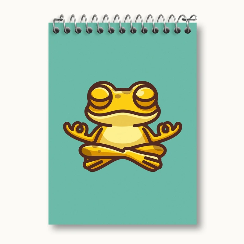 دفتر یادداشت 50 برگ خندالو مدل حیوانات بامزه قورباغه کد 28191