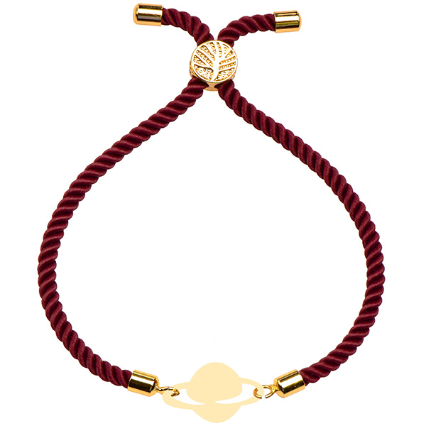 دستبند طلا 18 عیار دخترانه کرابو طرح زحل مدل Krd1812