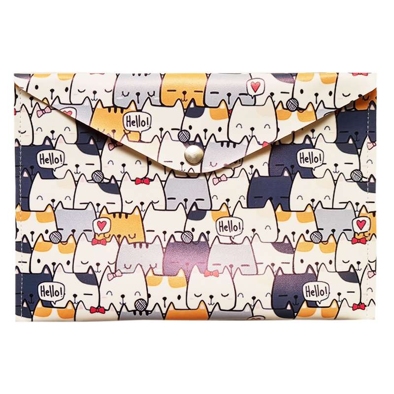 پوشه دکمه دار طرح گربه مدل LFA100521 پوشه دکمه دار طرح گربه مدل LFA100521