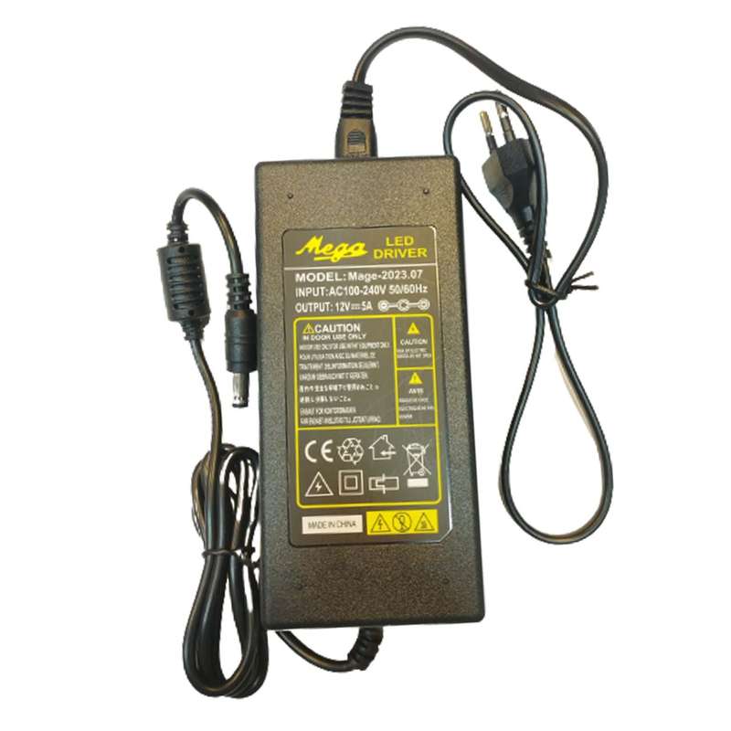 آداپتور 12 ولت 5 آمپر مگا مدل KSRE-12V5A