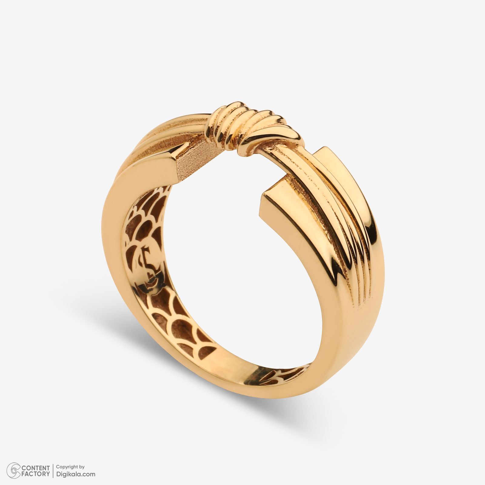 انگشتر طلا 18 عیار زنانه گلدم مدل R347010 سایز 56 -  - 4