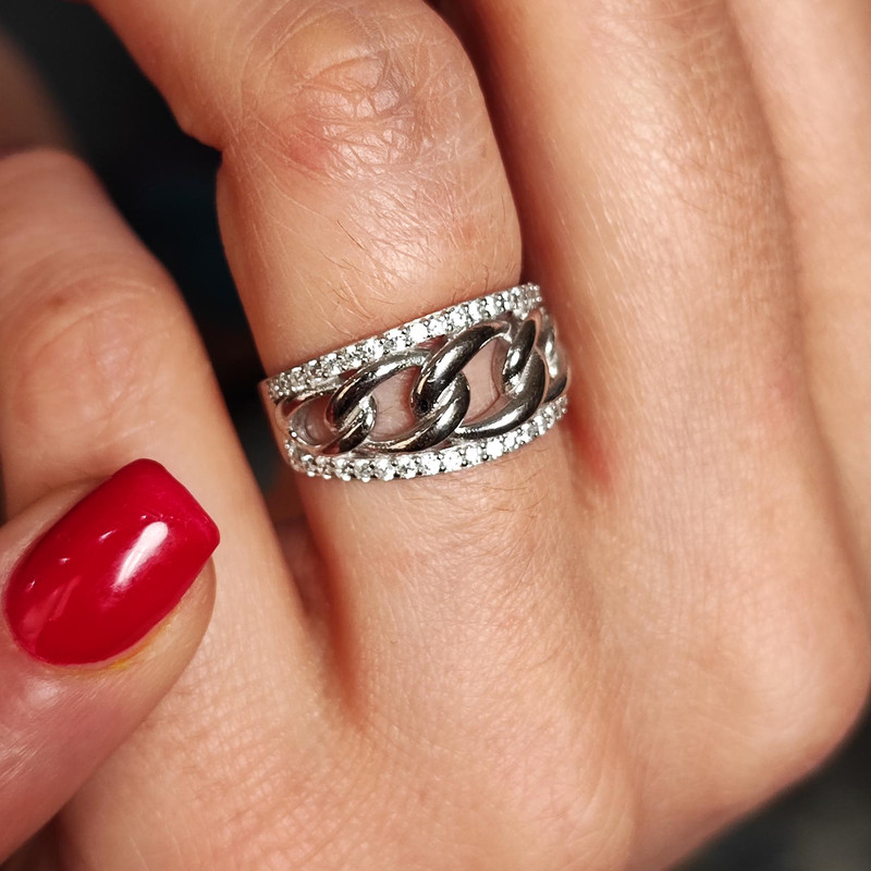 انگشتر نقره زنانه مدل جواهری کد JW5046