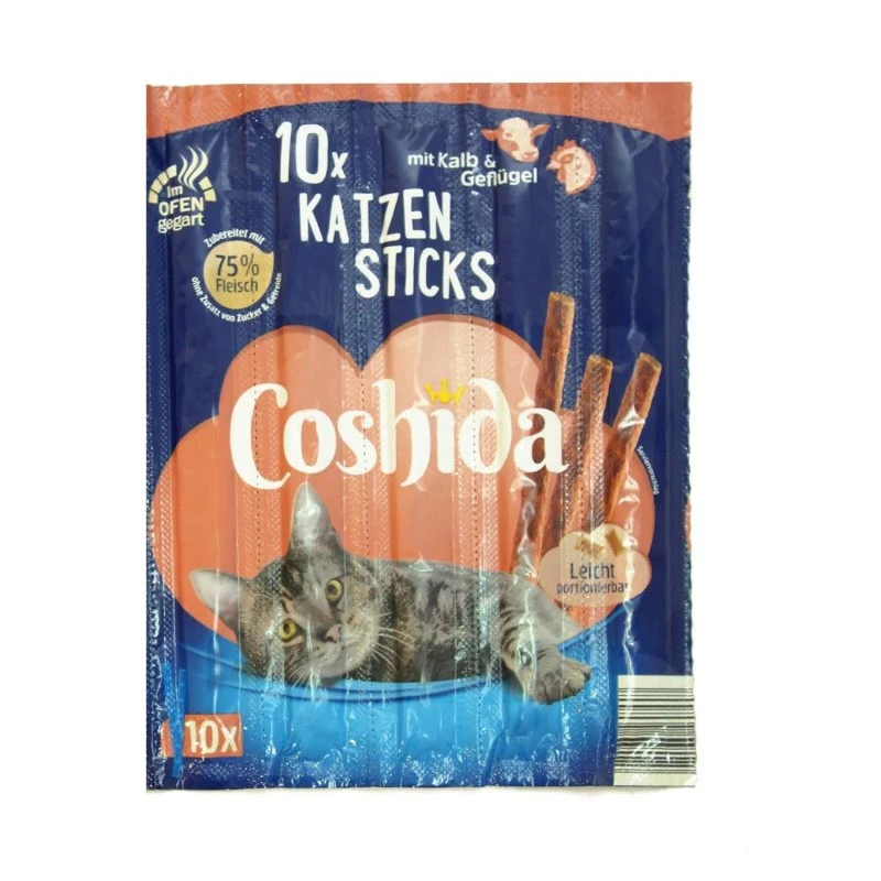 تشویقی گربه کوشیدا  مدل طعم گوساله و مرغ بسته 5 عددی