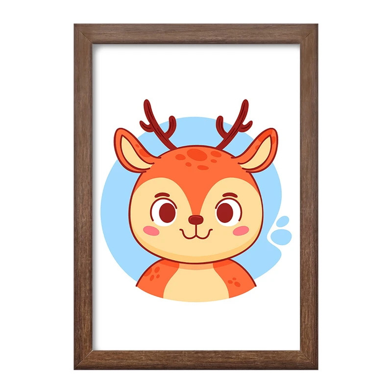 تابلو خندالو طرح گوزن حیوانات بامزه کد 37135