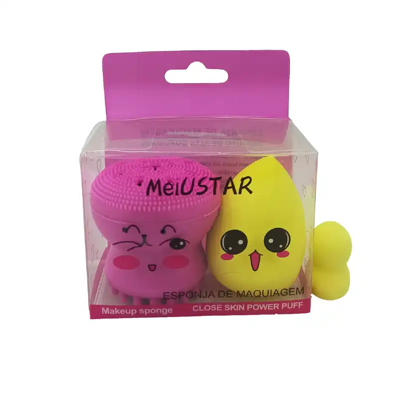 پد آرایشی و برس پاک کننده صورت میواستار مدل 007 به همراه پد آرایشی کد 006