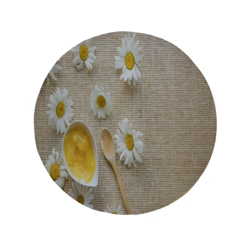    پادری مدل دایره طرح گل کد 8173 سایز 90 × 90 سانتی متر