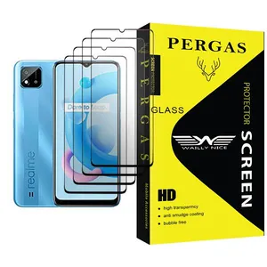 Waily Nice Pergas Glass MIX004 Screen Protector For Realme C20A Pack Of 4