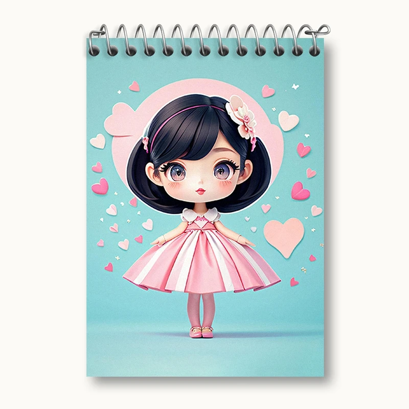 دفتر یادداشت 50 برگ خندالو مدل دخترانه (Girlish) کد 36871