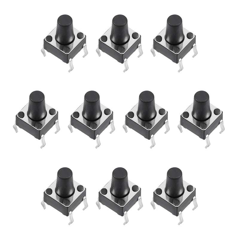 میکرو سوئیچ مدل Vertical-6×6×9-4P بسته 10 عددی