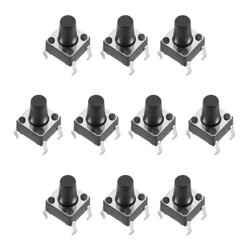 میکرو سوئیچ مدل Vertical-6×6×9-4P بسته 10 عددی