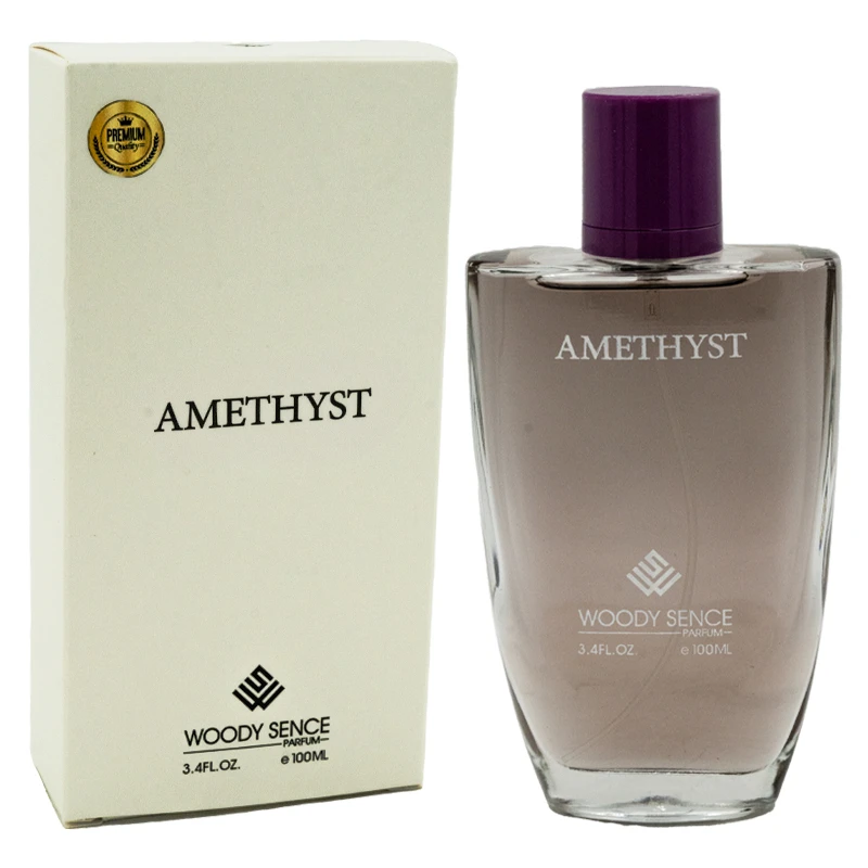 ادوپرفیوم زنانه وودی سنس مدل Amethyst با رایحه خنک حجم 100 میلی لیتر