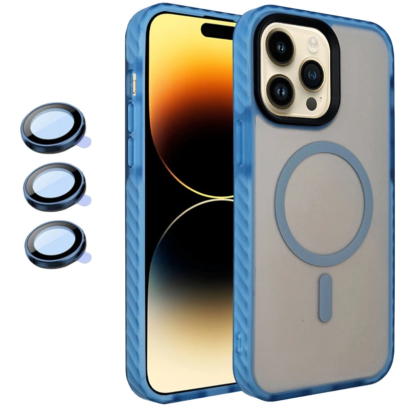 کاور فشن مدل مگ سیف مناسب برای گوشی موبایل اپل Iphone 14 promax به همراه محافظ لنز