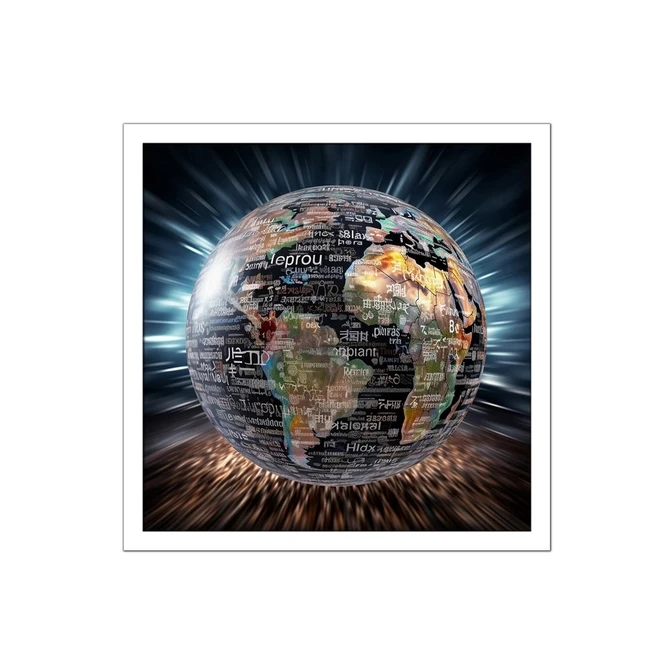 تابلو نوری بکلیت طرح کره جغرافیایی مدل W-MID-16145