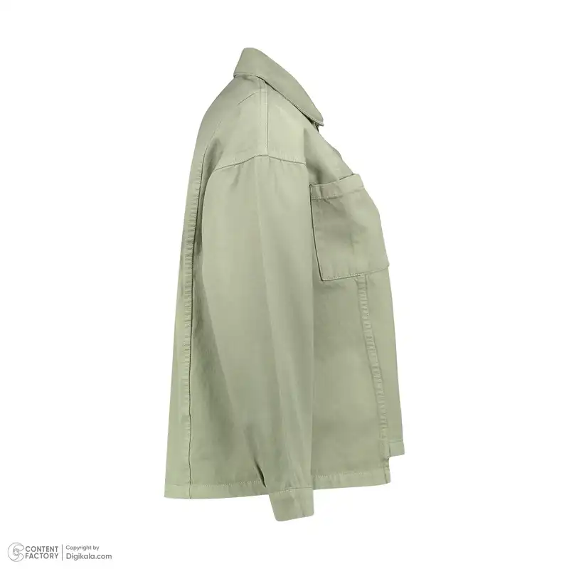 کت زنانه پاتن جامه مدل کتان کد 108231020234557 رنگ سبز روشن